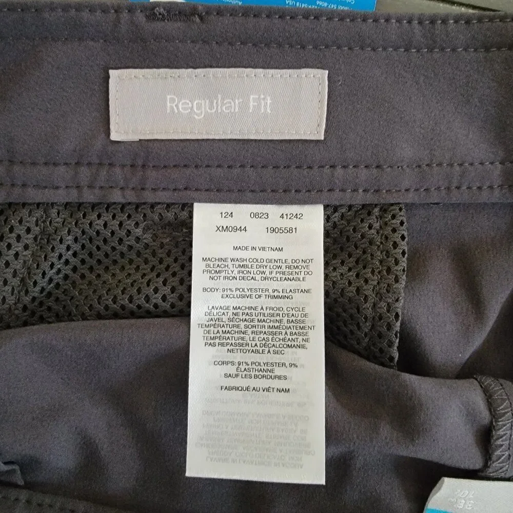 NWT Columbia Men's Gray Mist Trail Performance Shorts Size 38